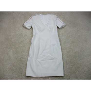 Vintage Tahari Dress Women Small White Short Slee… - image 1