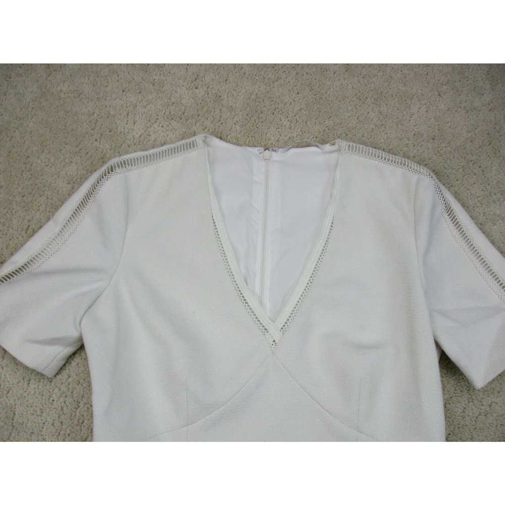 Vintage Tahari Dress Women Small White Short Slee… - image 3