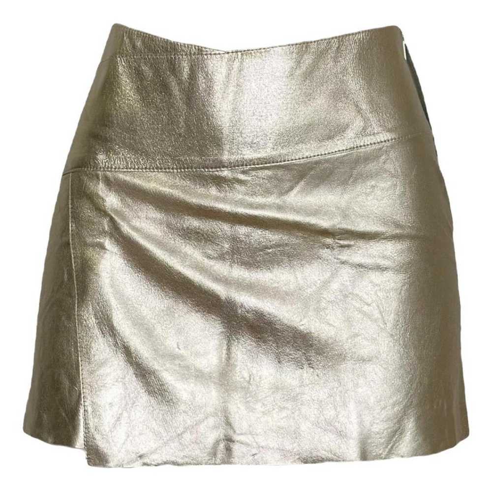 Ba&sh Leather mini skirt - image 1