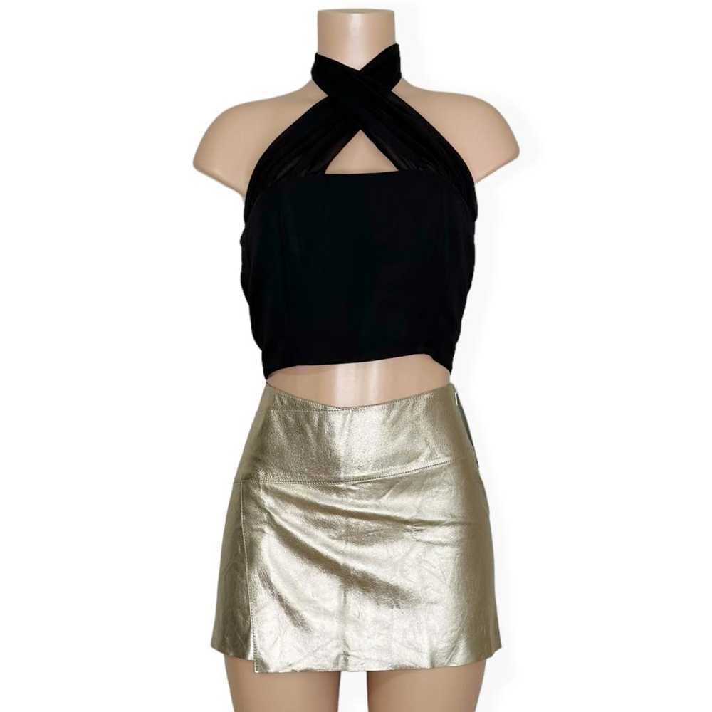 Ba&sh Leather mini skirt - image 2