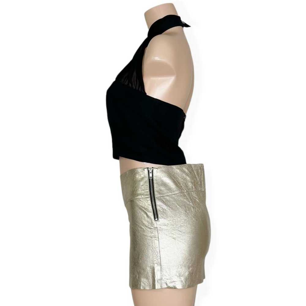 Ba&sh Leather mini skirt - image 3