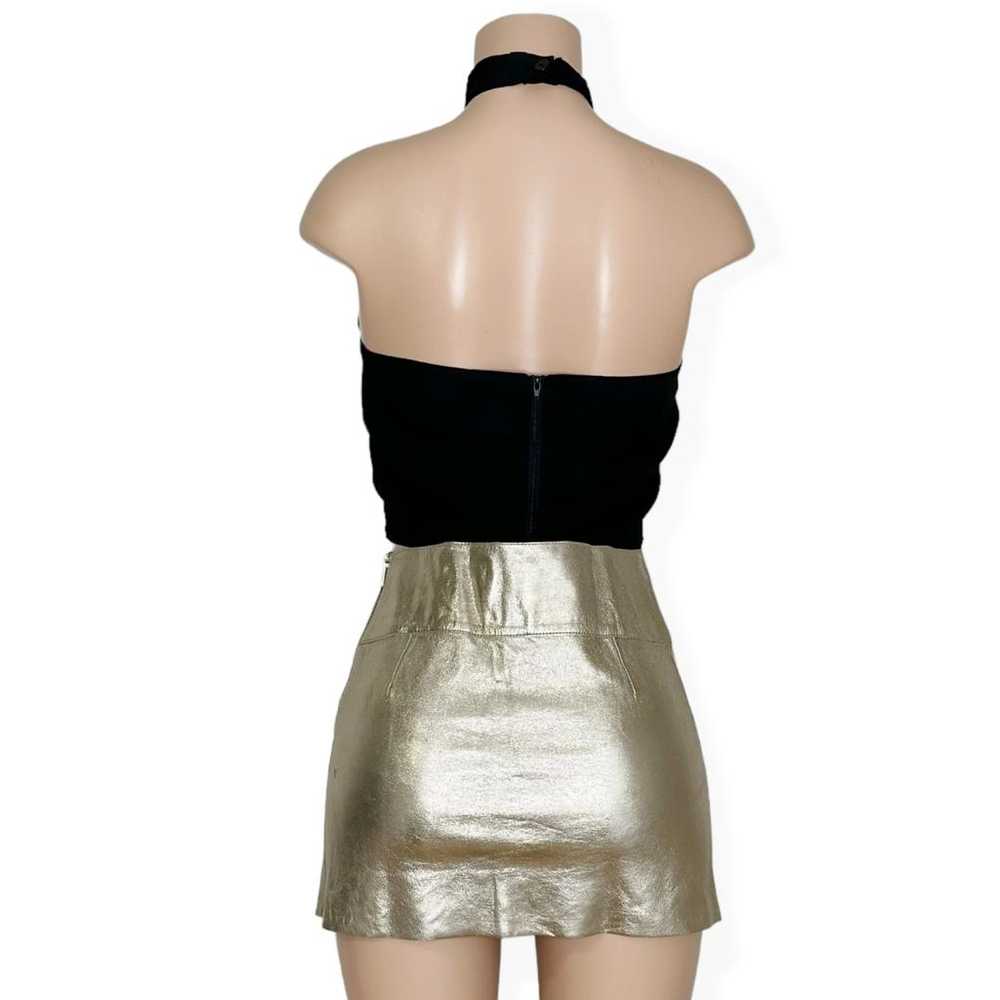 Ba&sh Leather mini skirt - image 4