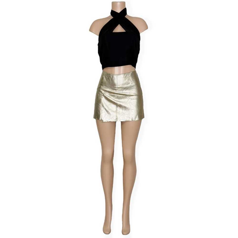Ba&sh Leather mini skirt - image 5
