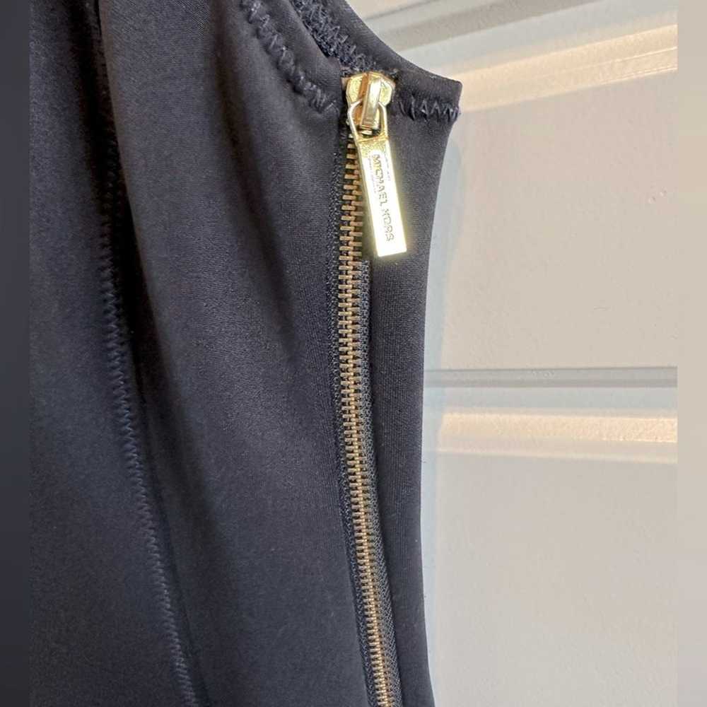 Michael Kors Scuba Gold Side Zipper Dress -4 - image 4