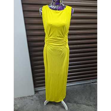 Gabrielle Union Large Yellow Cinched Maxi Dress - image 1