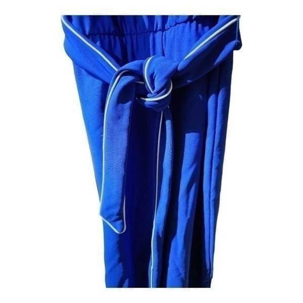 BOSTON PROPER Blue Sleeveless V-Neck Jumpsuit - S… - image 5