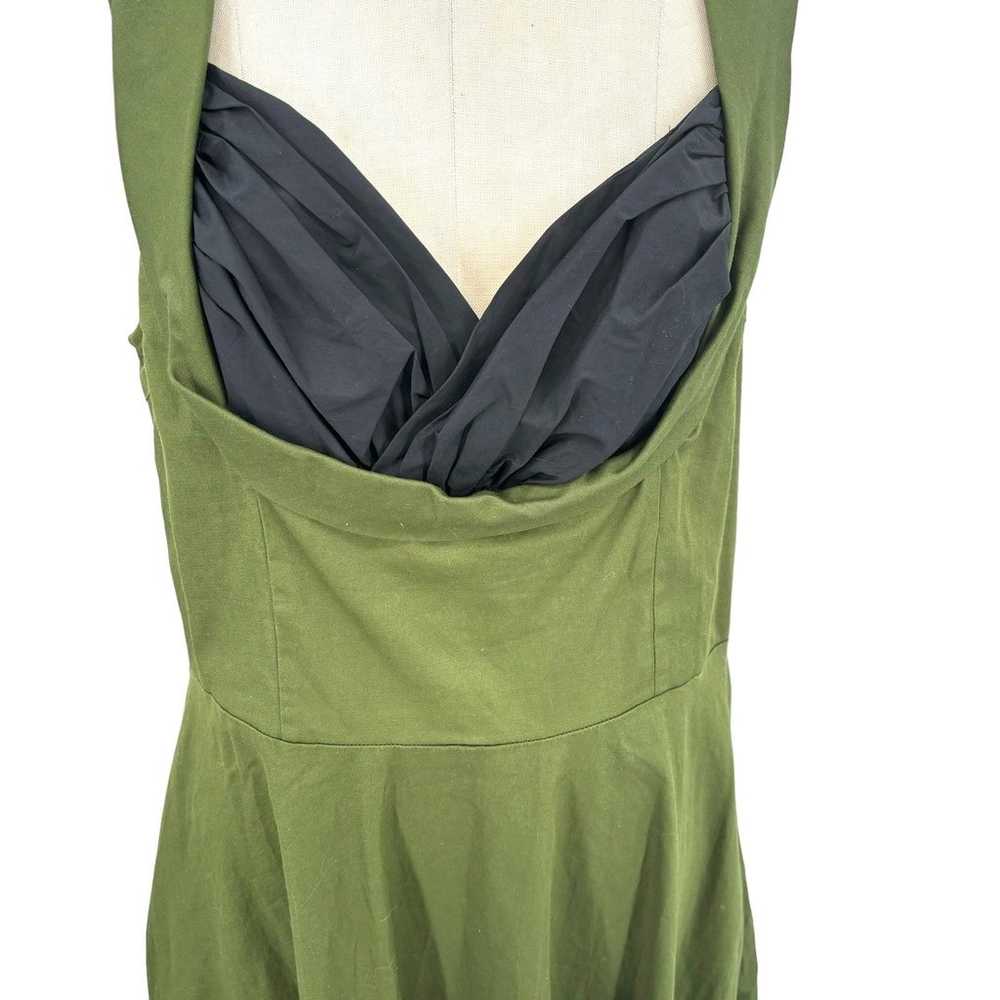 LIndy Bop Ophelia Bottle Green Fit & Flair Swing … - image 3