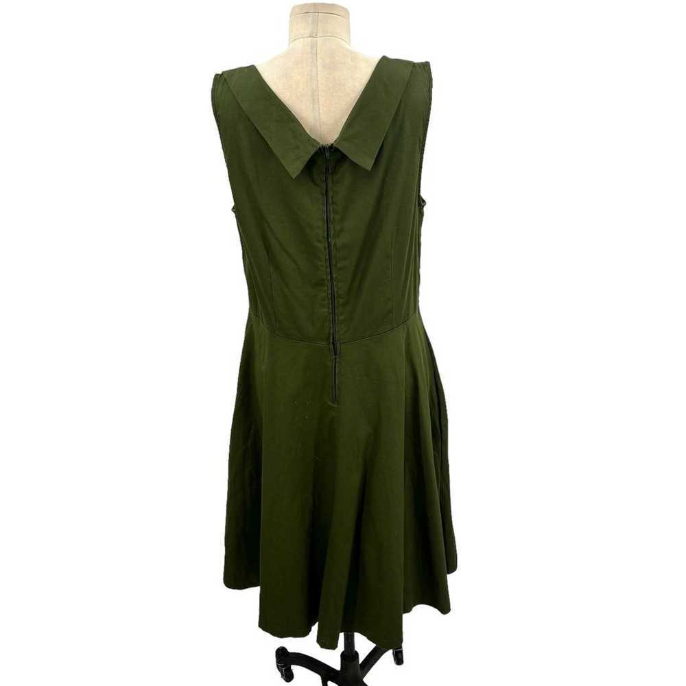 LIndy Bop Ophelia Bottle Green Fit & Flair Swing … - image 7