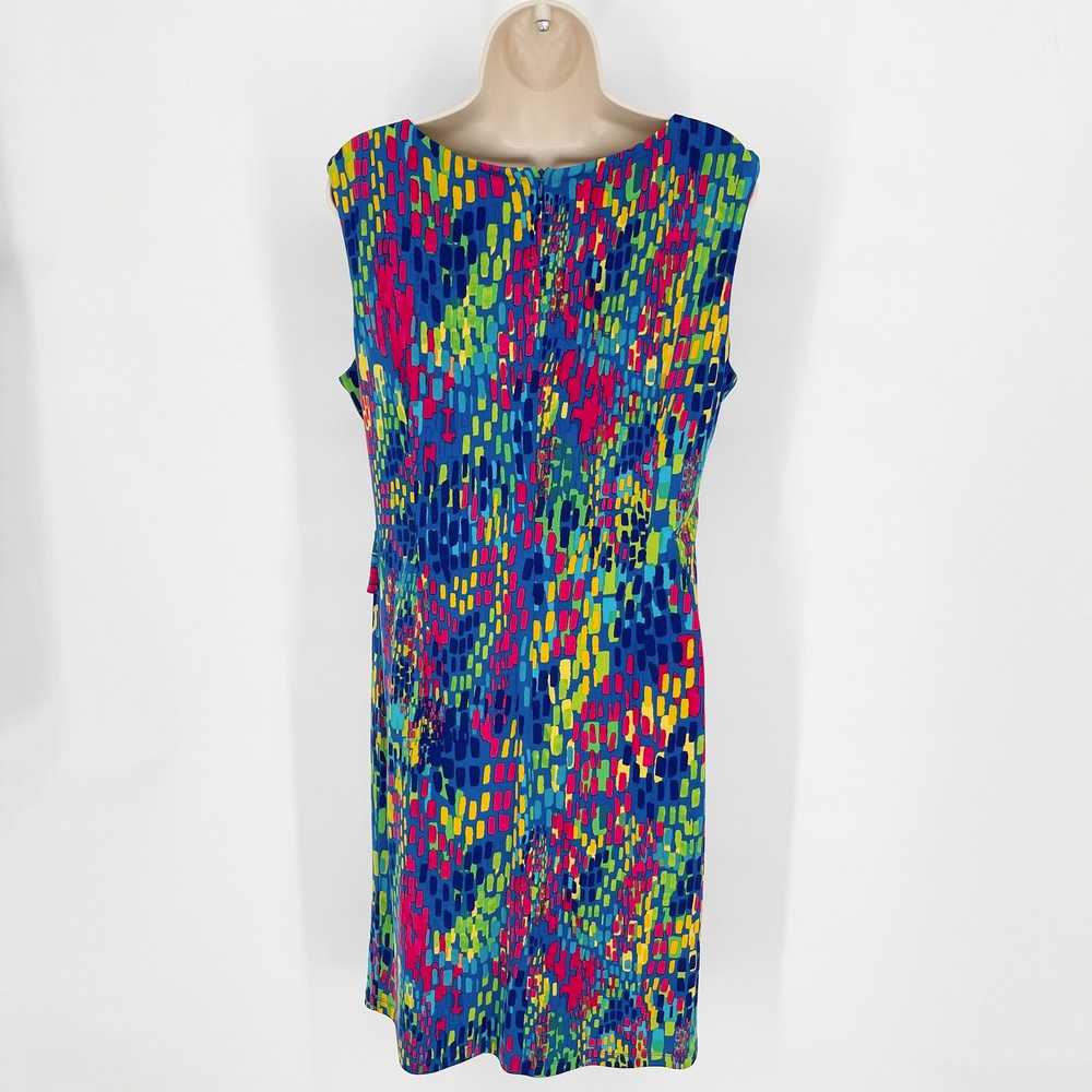 Other Ellen Tracy Sheath Dress Sz L Blue Colorful… - image 5