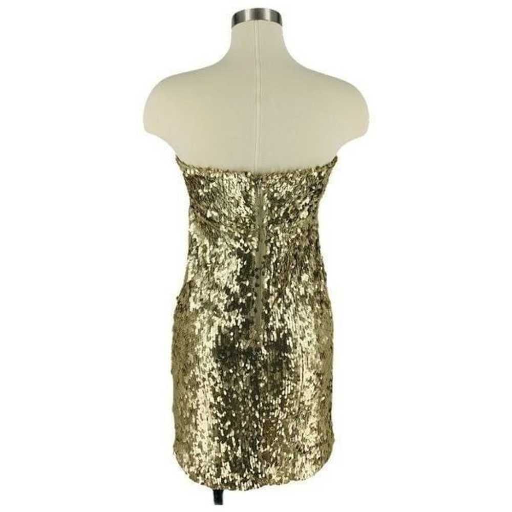 NWOT EXPRESS Soft Gold Sequin Tube Dress - image 4