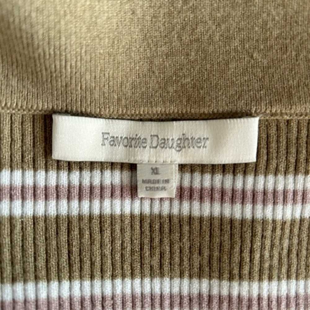 Favorite Daughter Stripe Ribbed Collared Sweater … - image 6