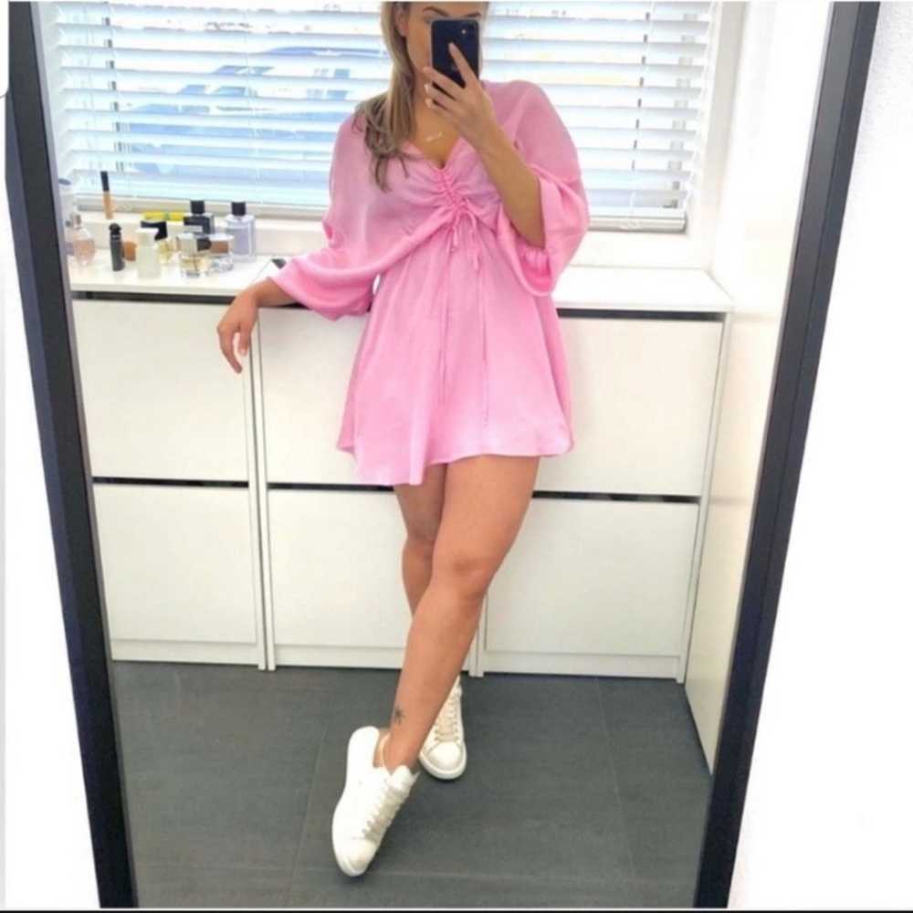 Zara | Satin Effect Blogger Favorite Draped Pink … - image 5