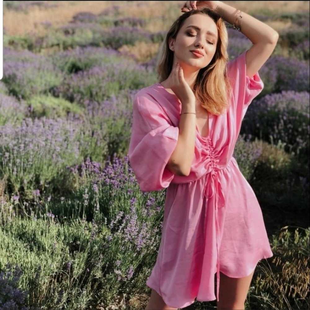 Zara | Satin Effect Blogger Favorite Draped Pink … - image 7