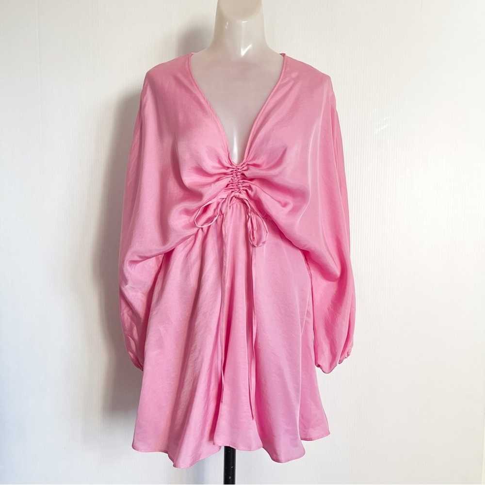 Zara | Satin Effect Blogger Favorite Draped Pink … - image 9