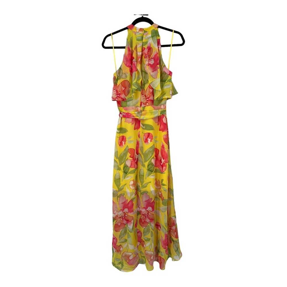 Eliza J Dress Floral Halter Neck high low yellow … - image 6