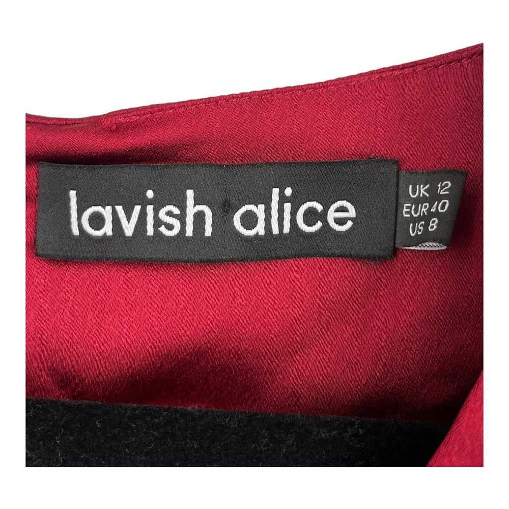 Lavish Alice dress Satin Wrap MiniDress Burgundy … - image 3