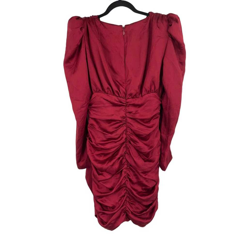 Lavish Alice dress Satin Wrap MiniDress Burgundy … - image 4