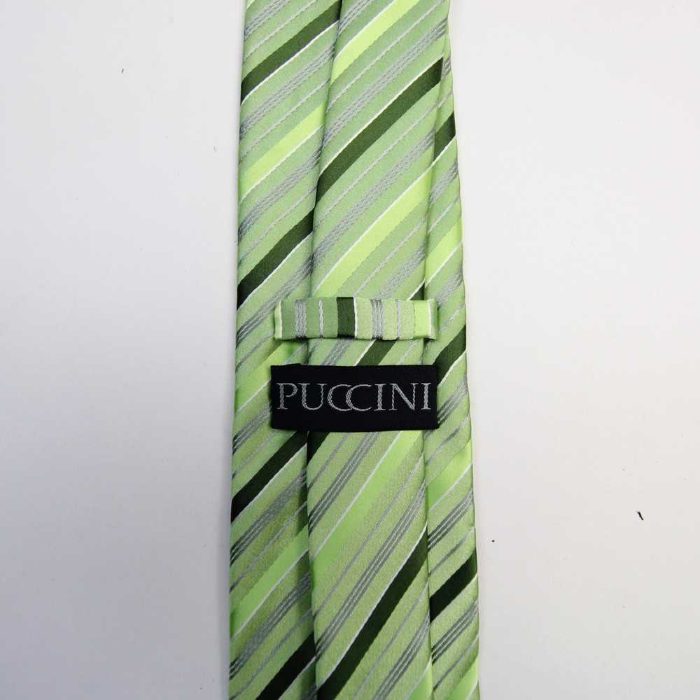 Puccini Necktie Men's Green Used - image 4