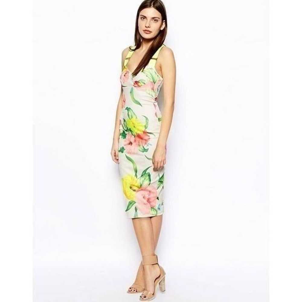 Ted Baker Taylar Dress Laser Yellow Strap Exposed… - image 8
