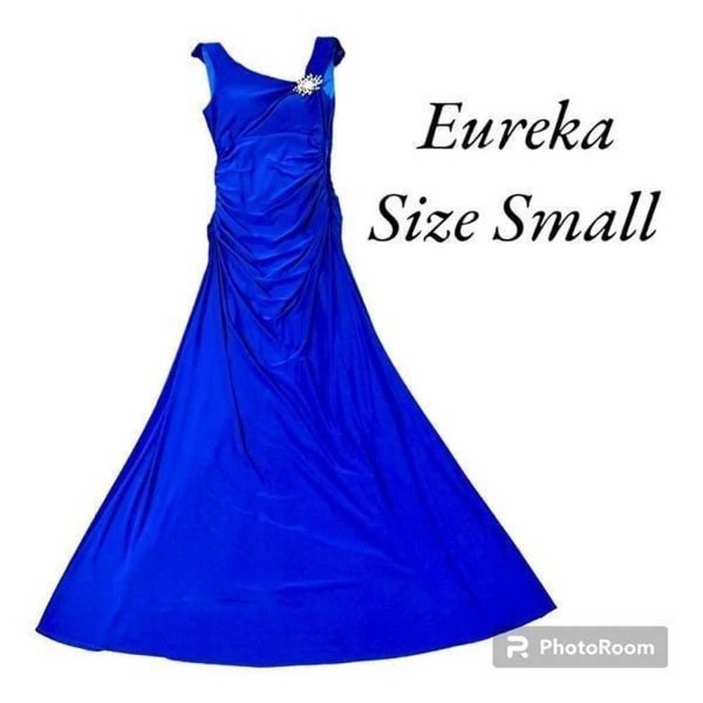 Eureka Royal Blue Evening Ballgown Size Small - image 1