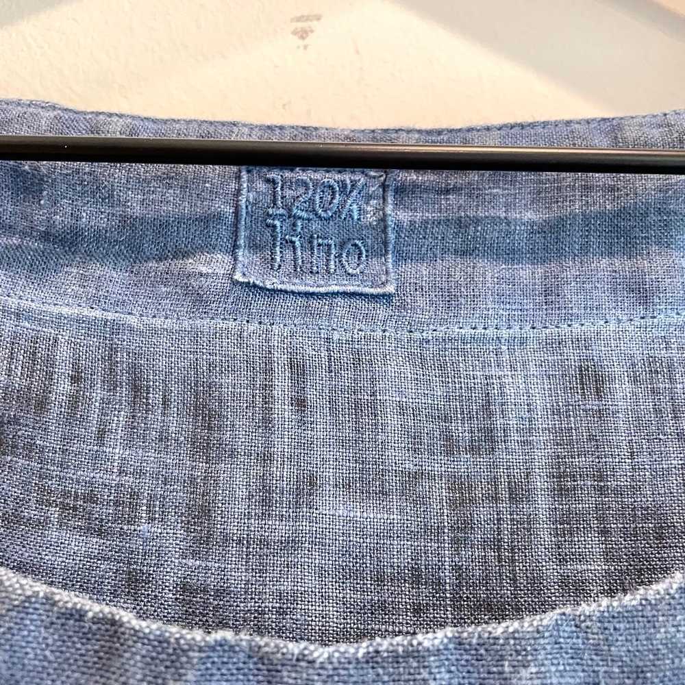 120% Lino Short Sleeve 100% Linen Pockets Shift D… - image 7