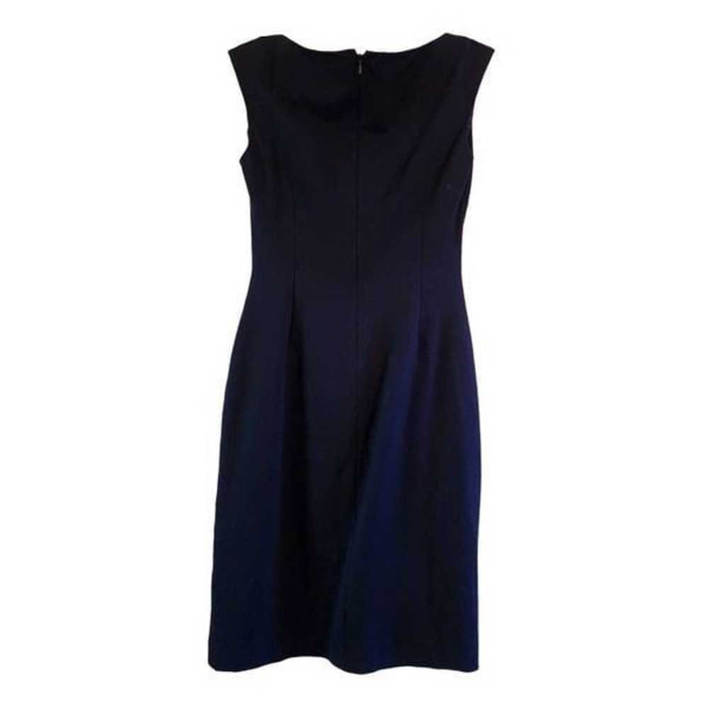 Lauren Ralph Lauren black dress rouched side vnec… - image 2