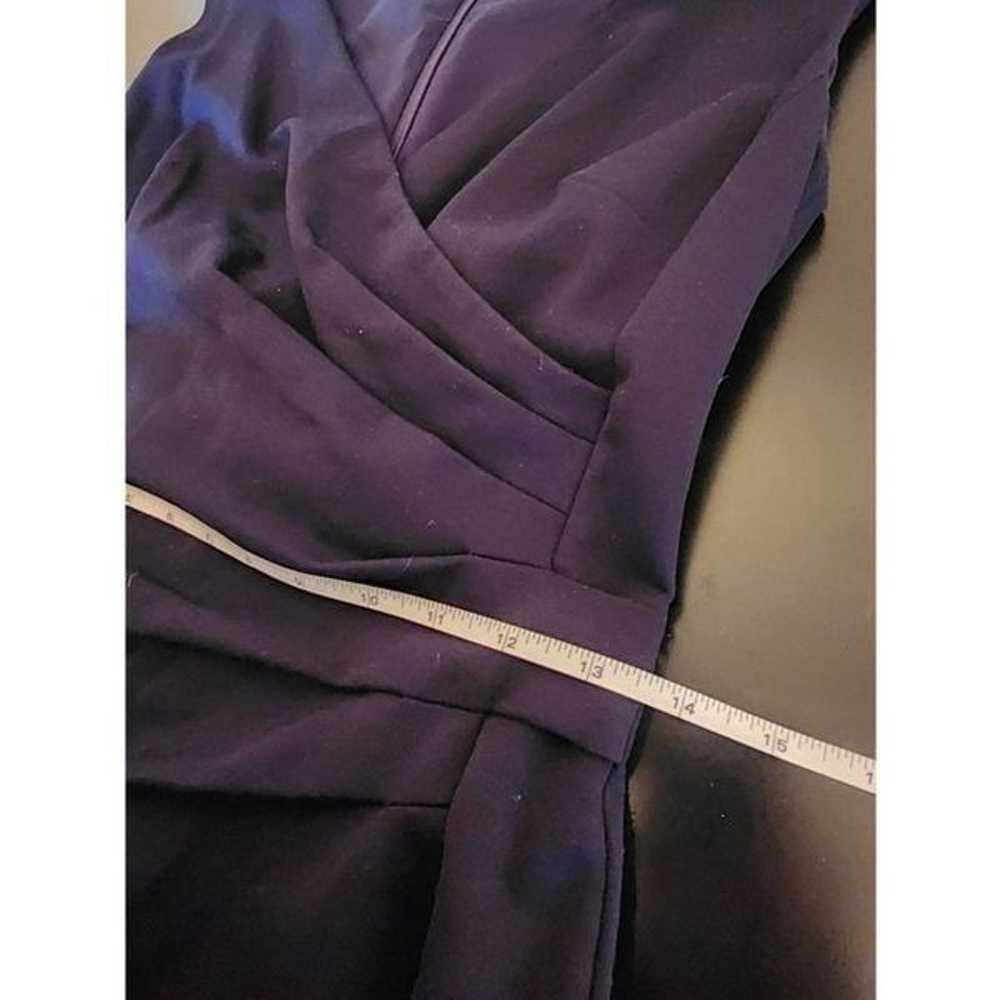 Lauren Ralph Lauren black dress rouched side vnec… - image 7