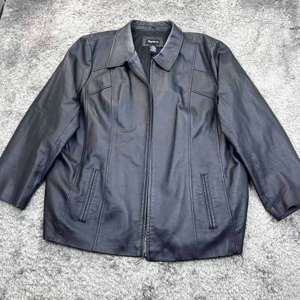 Vintage Maggie Barnes Leather Jacket Women 3X XXX… - image 1