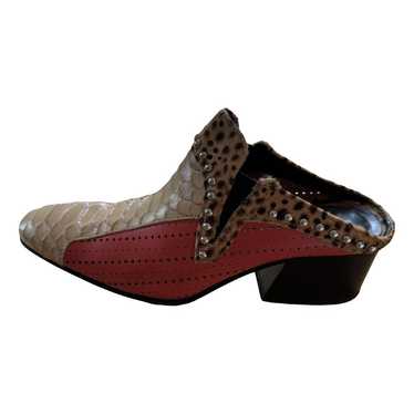 サンダル・ミュール Acne Studios Buckle Mules - Acne Studios - Leather - Brown Brown & Black Leather Buckle Mules by Acne Studios on Sale