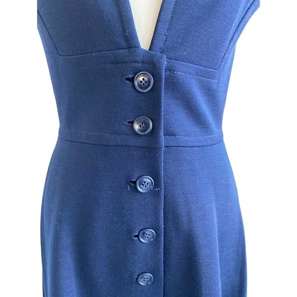 VINTAGE Navy Blue Saks Fifth Avenue A Line Dress … - image 4