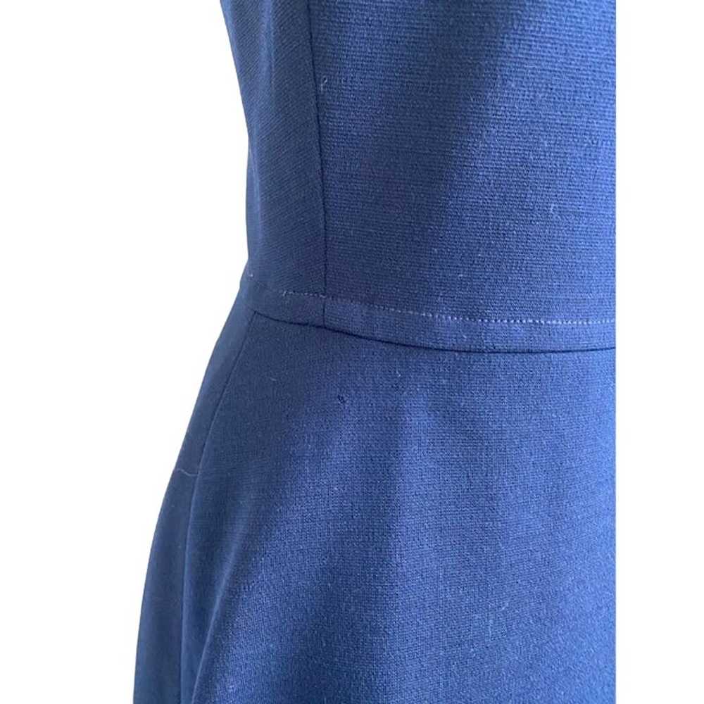 VINTAGE Navy Blue Saks Fifth Avenue A Line Dress … - image 9