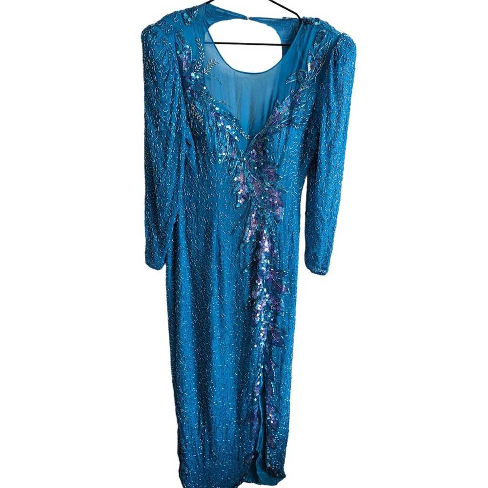 Alyce Designs Vintage Dress 10 Gown Formal Silk B… - image 1