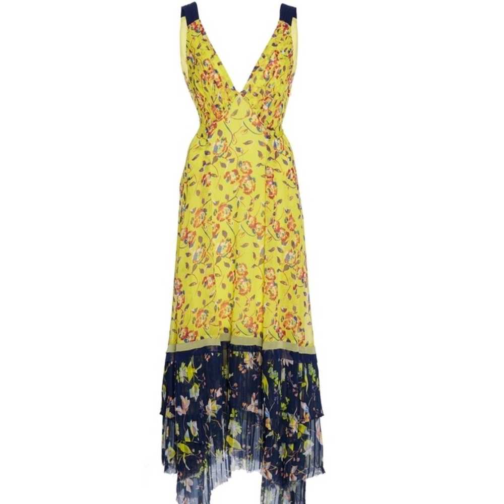 TANYA TAYLOR Everly Lemon Garden Silk Floral Slee… - image 3