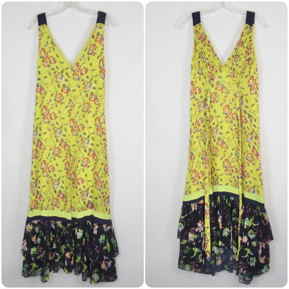 TANYA TAYLOR Everly Lemon Garden Silk Floral Slee… - image 4
