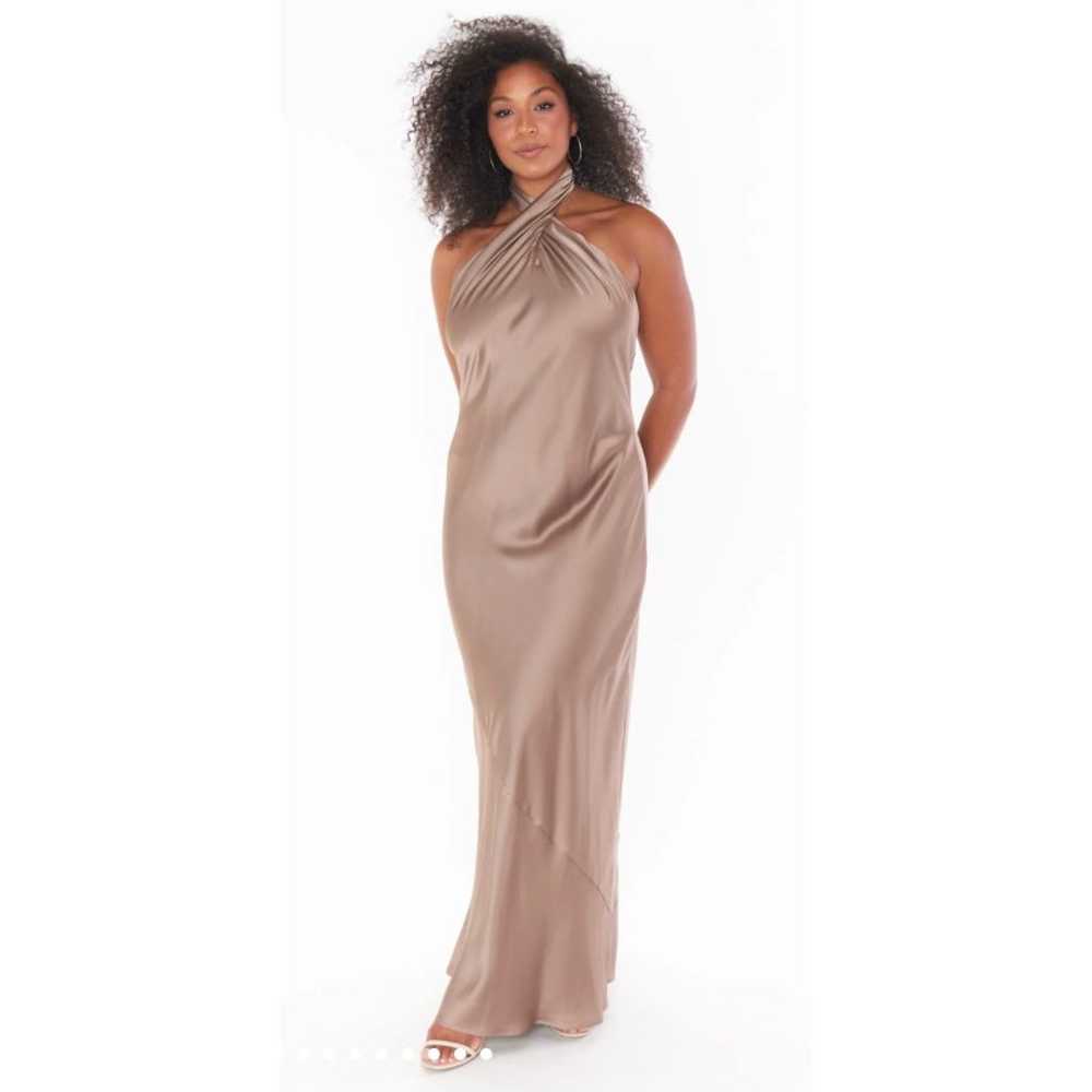 Show Me Your MuMu Jasmine Halter Maxi Dress Dune … - image 1