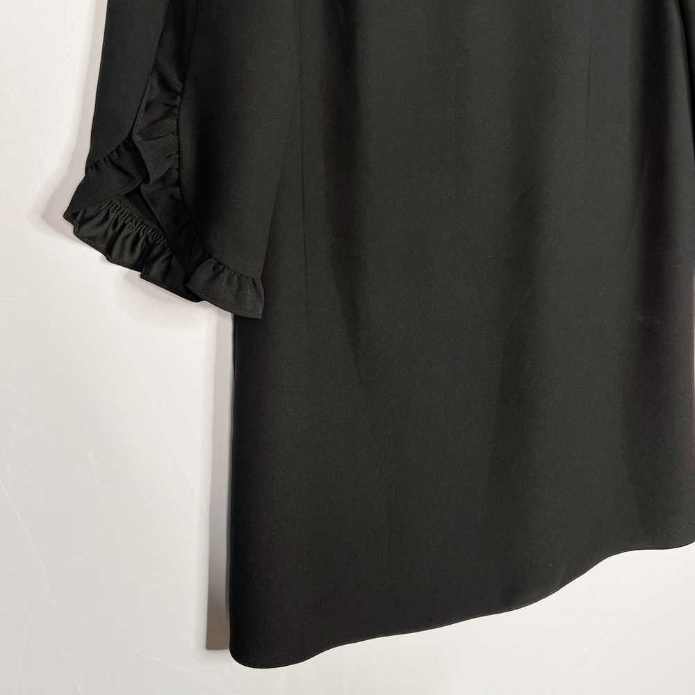 Kate Spade Small S Black Ruffle Sleeve Crepe Dres… - image 6