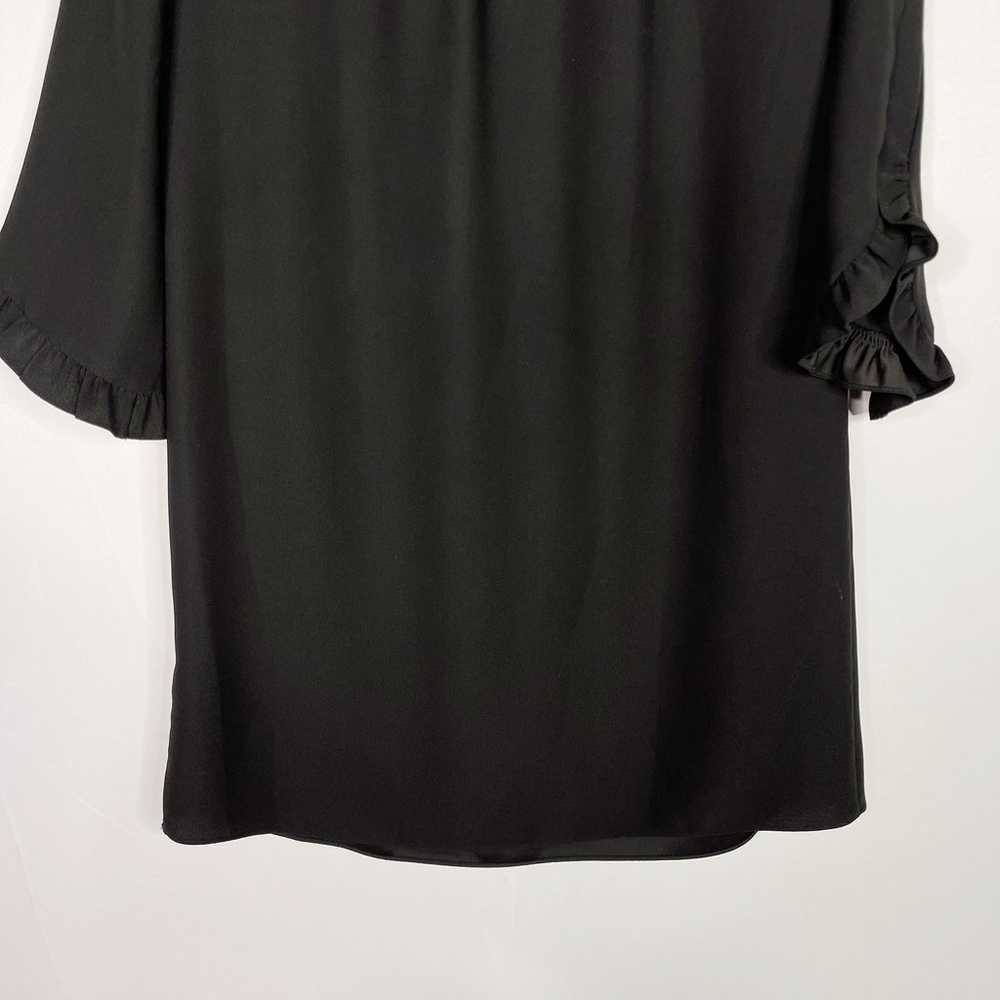 Kate Spade Small S Black Ruffle Sleeve Crepe Dres… - image 8
