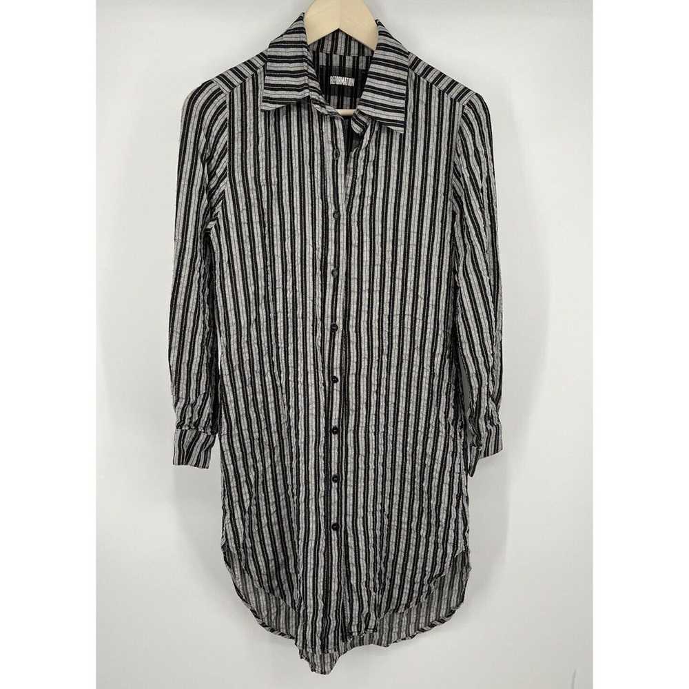 Reformation Size Small Shirt Dress Black Surplus … - image 1