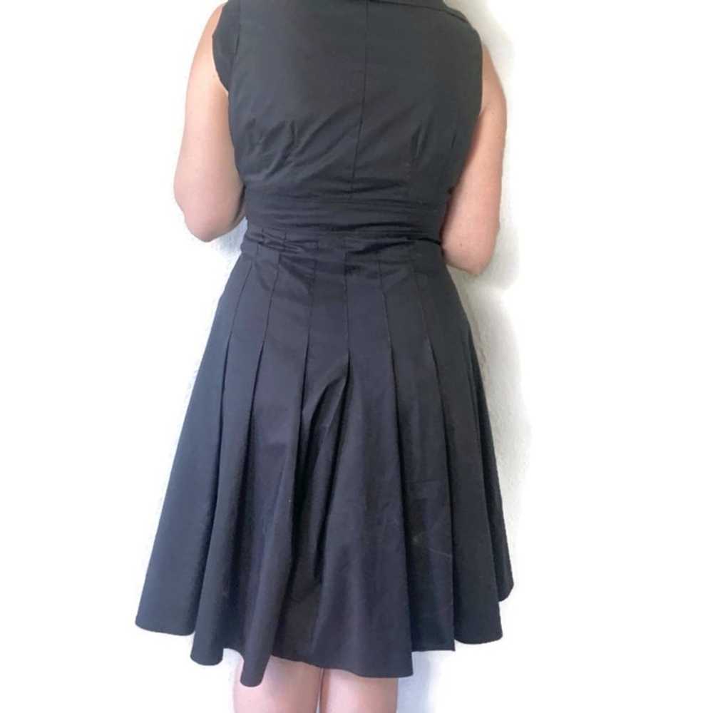 Finley Black Pleated Sleeveless A-Line Dress 10 - image 3