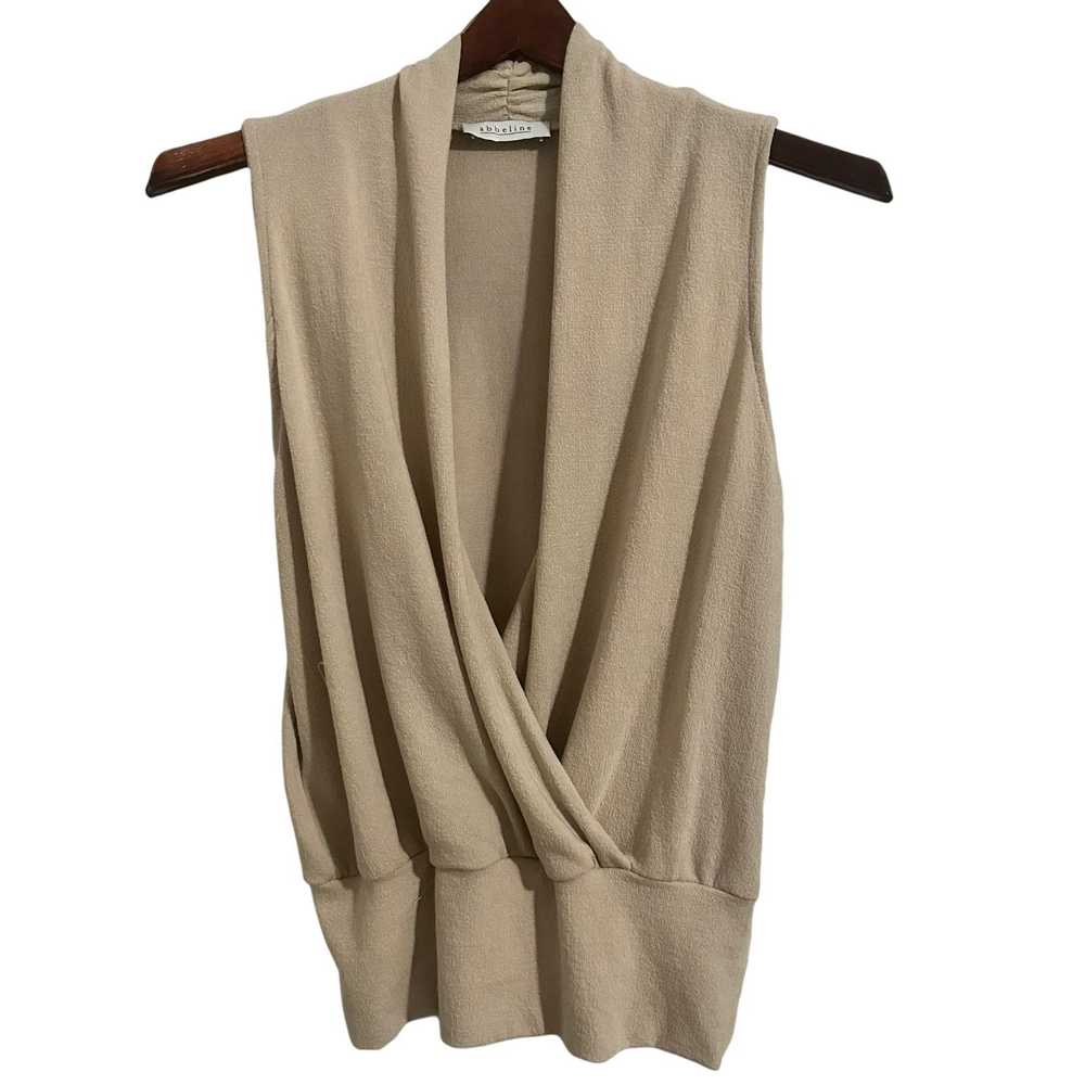 Other Abbeline Womens Terry Cloth Wrap V-Neck Tan… - image 1