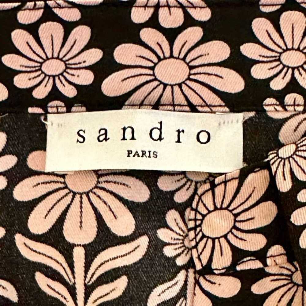 Sandro Floral Drop-Hem Mini Shirt Dress - image 7