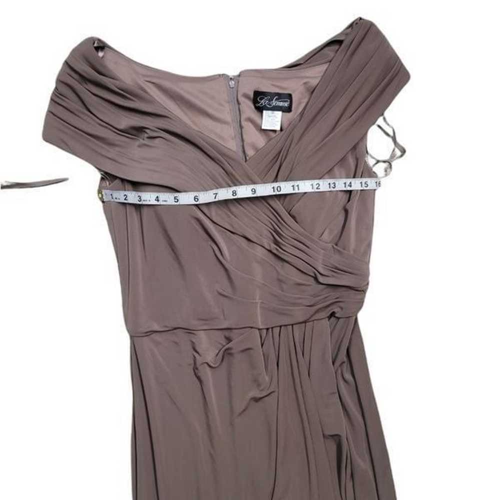 NWOT La Femme Short-sleeve Ruched Jersey Gown Dre… - image 9