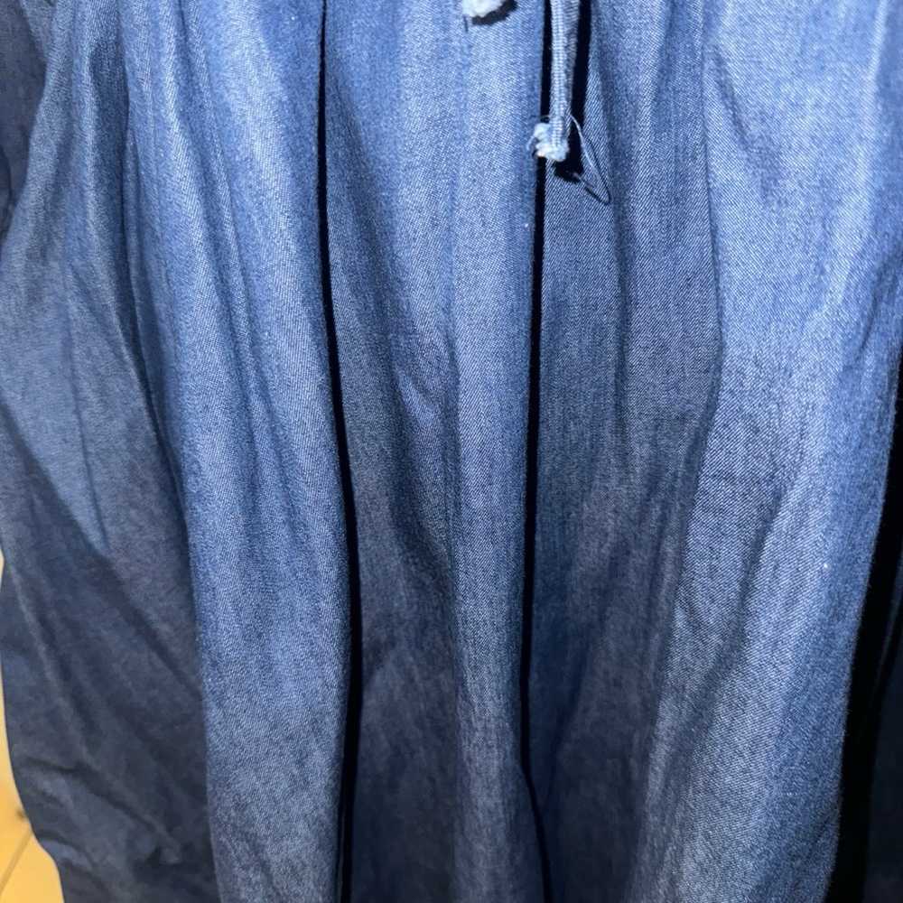 En Saison denim smocked babydoll dress  size medi… - image 4