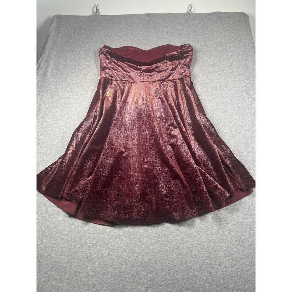 Womens M Free People Burgundy Shattered Stretchy … - image 6