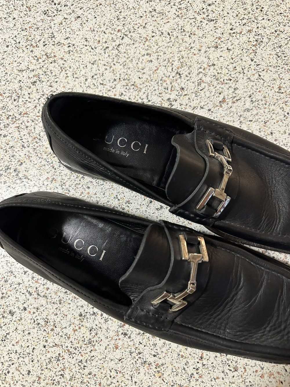 Gucci × Vintage Square Toe Bit Loafers - image 2