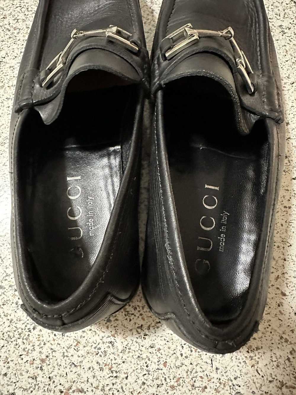 Gucci × Vintage Square Toe Bit Loafers - image 3