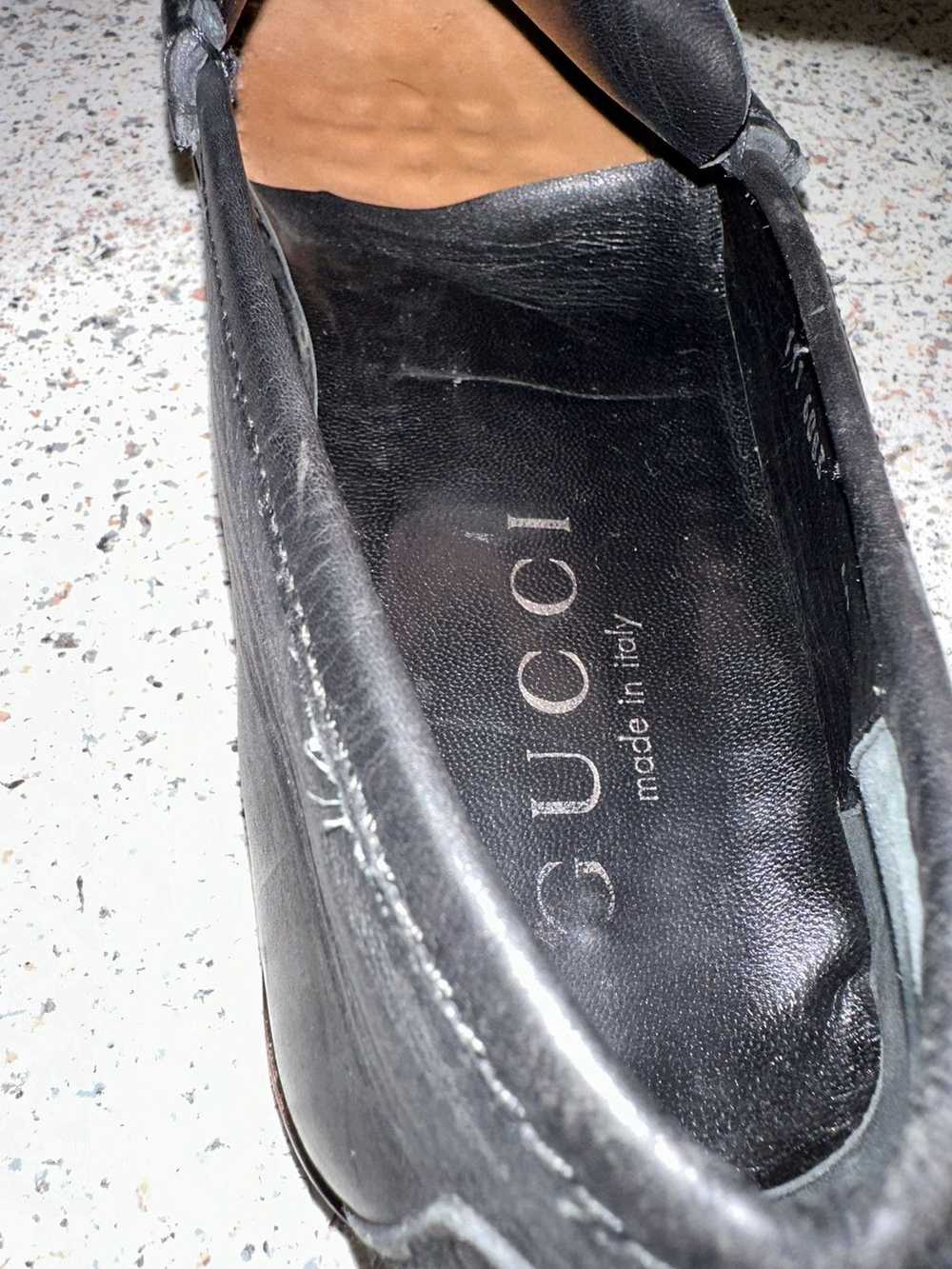 Gucci × Vintage Square Toe Bit Loafers - image 9