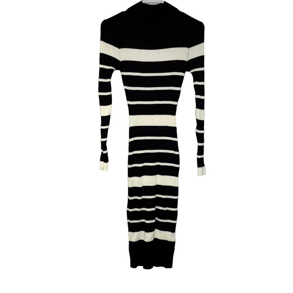 Vintage Nina Leonard Womens Black Ivory Striped L… - image 1