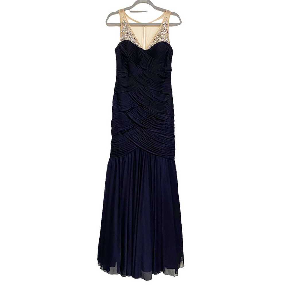Adrianna Papell Womens Size 6 Navy Pleated Jewel … - image 12