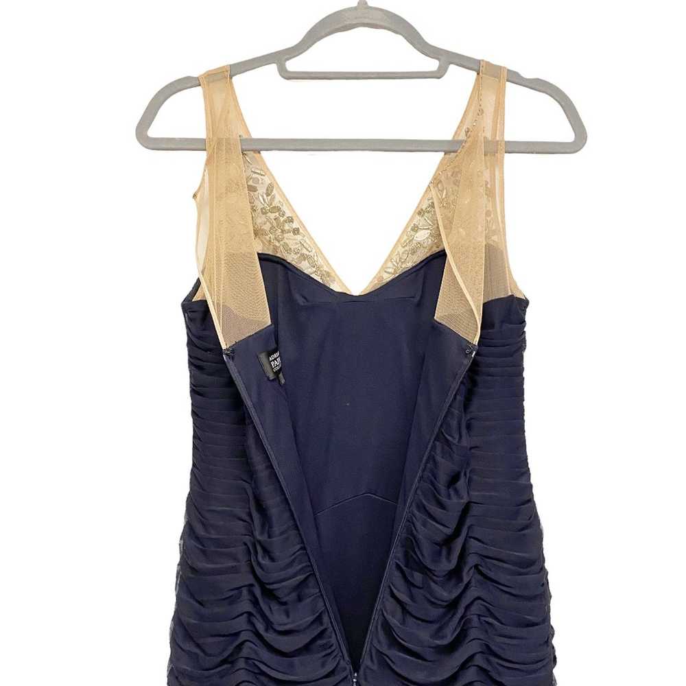 Adrianna Papell Womens Size 6 Navy Pleated Jewel … - image 7